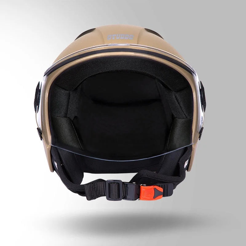 GUB STUDDS Vogue ISI Certified Open Face Motorcycle Helmet for Men and Women with Clear Visor