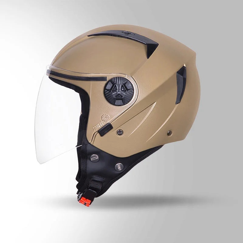 GUB STUDDS Vogue ISI Certified Open Face Motorcycle Helmet for Men and Women with Clear Visor