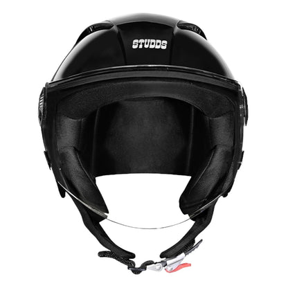 STUDDS Vogue ISI Certified Open Face Motorcycle Helmet for Men and Women with Clear Visor