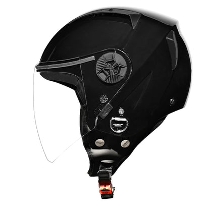 STUDDS Vogue ISI Certified Open Face Motorcycle Helmet for Men and Women with Clear Visor