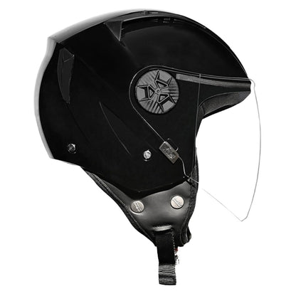 STUDDS Vogue ISI Certified Open Face Motorcycle Helmet for Men and Women with Clear Visor