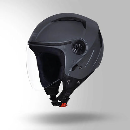 STUDDS Vogue ISI Certified Open Face Motorcycle Helmet for Men and Women with Clear Visor