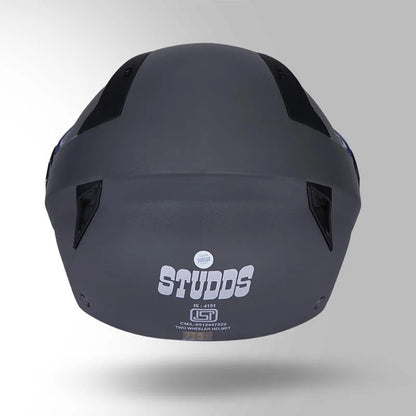 STUDDS Vogue ISI Certified Open Face Motorcycle Helmet for Men and Women with Clear Visor
