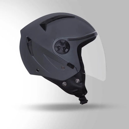 STUDDS Vogue ISI Certified Open Face Motorcycle Helmet for Men and Women with Clear Visor
