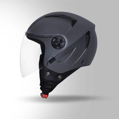 STUDDS Vogue ISI Certified Open Face Motorcycle Helmet for Men and Women with Clear Visor