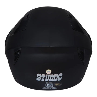 STUDDS Vogue ISI Certified Open Face Motorcycle Helmet for Men and Women with Clear Visor