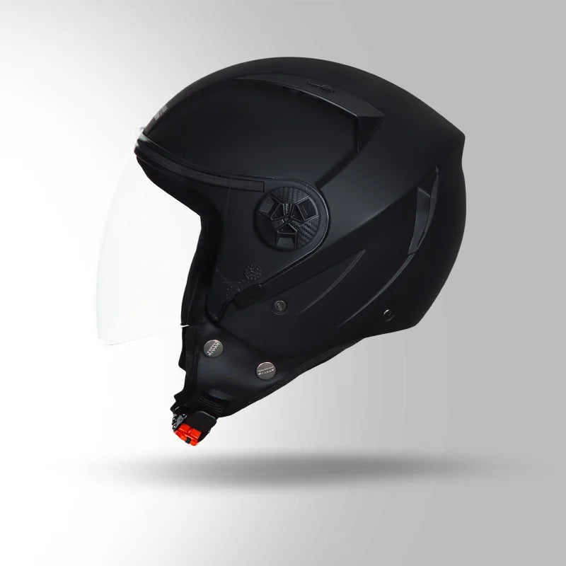 GUB STUDDS Vogue ISI Certified Open Face Motorcycle Helmet for Men and Women with Clear Visor