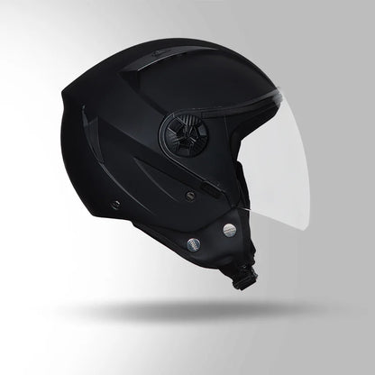 STUDDS Vogue ISI Certified Open Face Motorcycle Helmet for Men and Women with Clear Visor