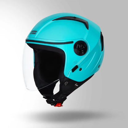 STUDDS Vogue ISI Certified Open Face Motorcycle Helmet for Men and Women with Clear Visor