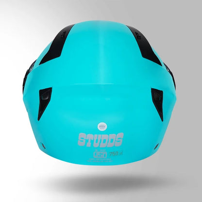 STUDDS Vogue ISI Certified Open Face Motorcycle Helmet for Men and Women with Clear Visor