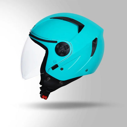 STUDDS Vogue ISI Certified Open Face Motorcycle Helmet for Men and Women with Clear Visor