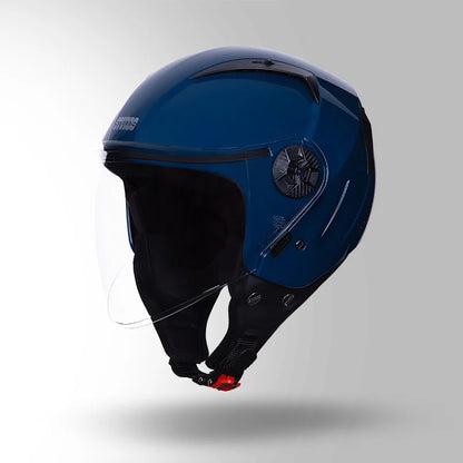 STUDDS Vogue ISI Certified Open Face Motorcycle Helmet for Men and Women with Clear Visor