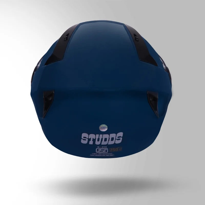 GUB STUDDS Vogue ISI Certified Open Face Motorcycle Helmet for Men and Women with Clear Visor