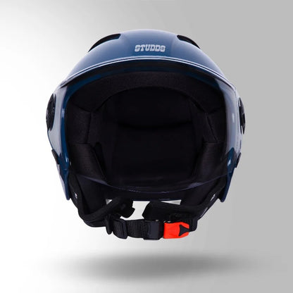 STUDDS Vogue ISI Certified Open Face Motorcycle Helmet for Men and Women with Clear Visor