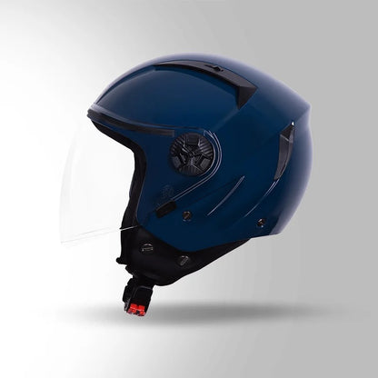 STUDDS Vogue ISI Certified Open Face Motorcycle Helmet for Men and Women with Clear Visor