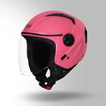 STUDDS Vogue ISI Certified Open Face Motorcycle Helmet for Men and Women with Clear Visor