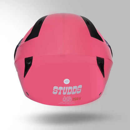 STUDDS Vogue ISI Certified Open Face Motorcycle Helmet for Men and Women with Clear Visor