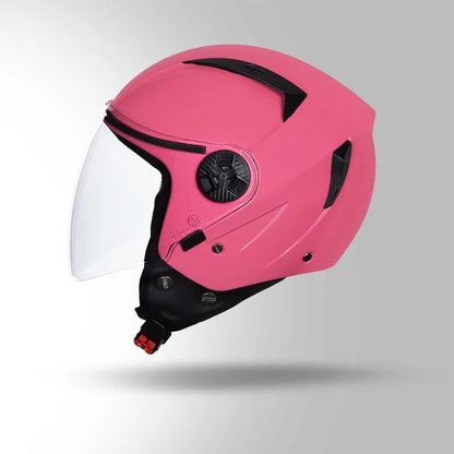 STUDDS Vogue ISI Certified Open Face Motorcycle Helmet for Men and Women with Clear Visor