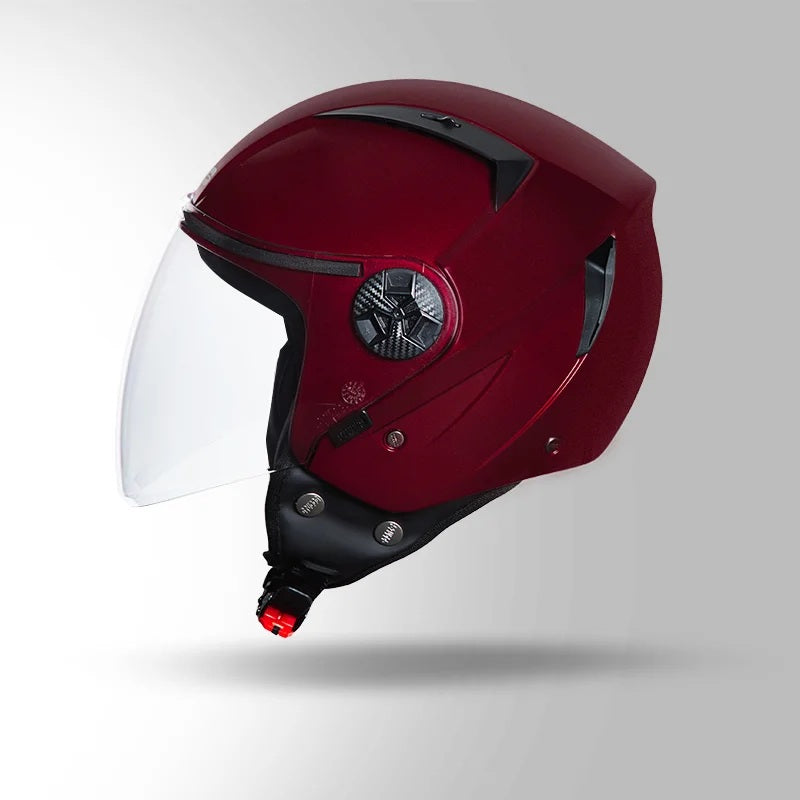 GUB STUDDS Vogue ISI Certified Open Face Motorcycle Helmet for Men and Women with Clear Visor