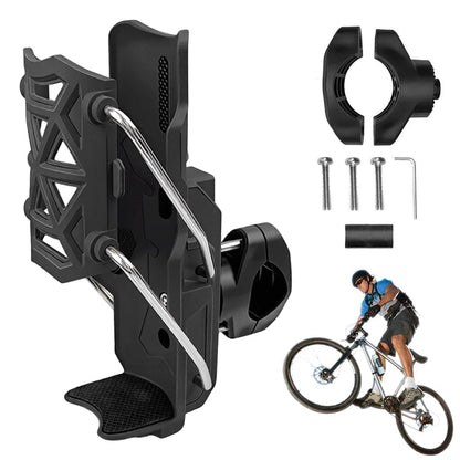 Motorcycle Bottle Holder – Silicone Adaptive Folding Cup Holder with 360° Rotatable Mount, Secure Fit for Bikes & Scooters