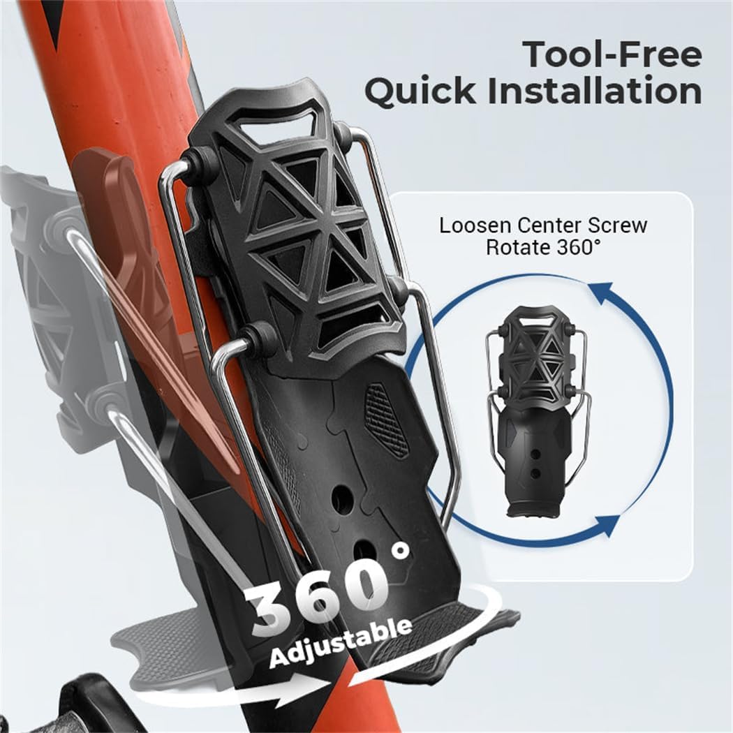 Motorcycle Bottle Holder – Silicone Adaptive Folding Cup Holder with 360° Rotatable Mount, Secure Fit for Bikes & Scooters