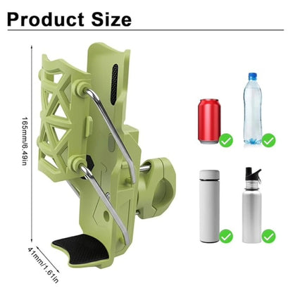 Motorcycle Bottle Holder – Silicone Adaptive Folding Cup Holder with 360° Rotatable Mount, Secure Fit for Bikes & Scooters