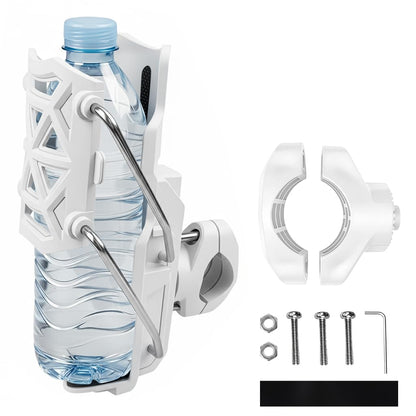 Motorcycle Bottle Holder – Silicone Adaptive Folding Cup Holder with 360° Rotatable Mount, Secure Fit for Bikes & Scooters