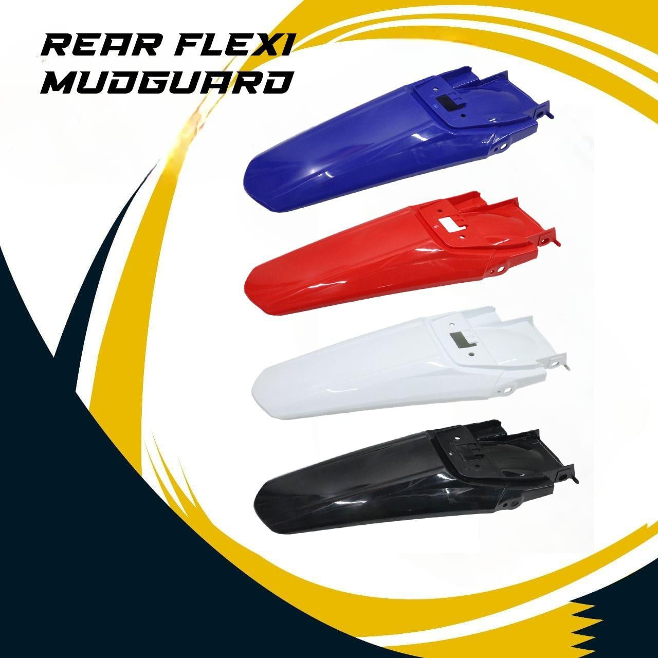 Rear Flexi Mudguard for Motorcycles – Universal Plastic Splash Guard, Protects from Mud & Water, Keeps Bike Clean, Easy Fit (Best Fit for Xpulse & Dirt Bikes)