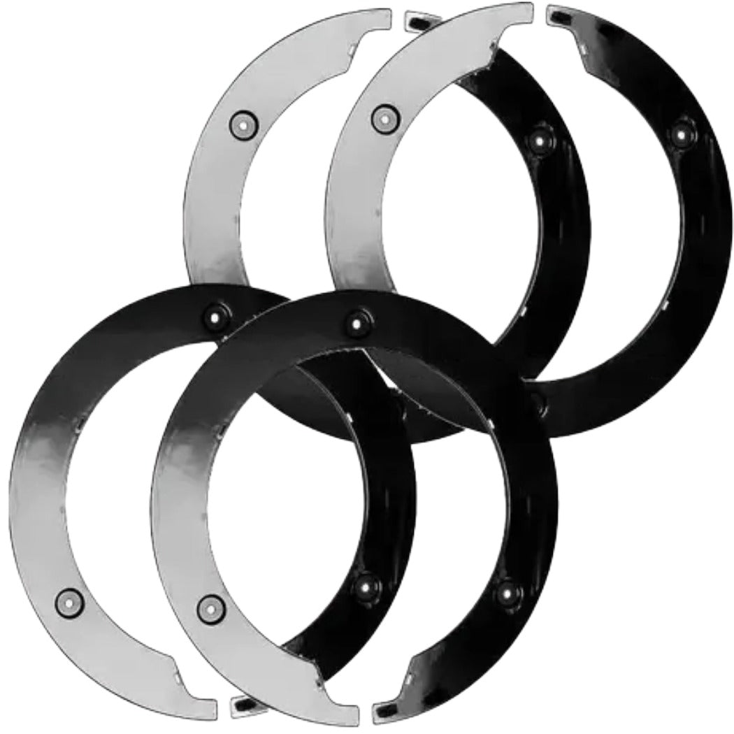 Front & Rear 16 Inch Pro Disc Wheel Cover Fairing Kit Compatible with ROYAL ENFILED Hunter 350 | ABS Plastic Bike Wheel Disc Cover Set with Fitting Bolts | Waterproof | Black | Pack of 4Pcs