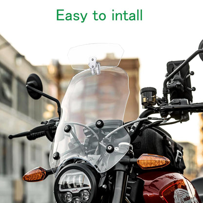 Motorcycle Extension Windshield, Wind Deflector Visor Extender Bike Headlight Visor (CLEAR)