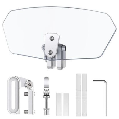 Motorcycle Extension Windshield, Wind Deflector Visor Extender Bike Headlight Visor (CLEAR)