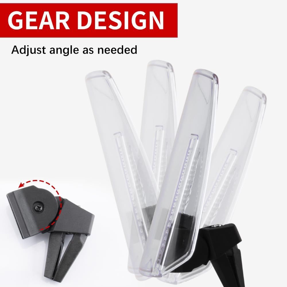 Universal Small Visor Extender for Motorcycle Windshield – Adjustable Spoiler Deflector Wind Deflector, Reduces Wind Noise, Easy Installation (Clear)