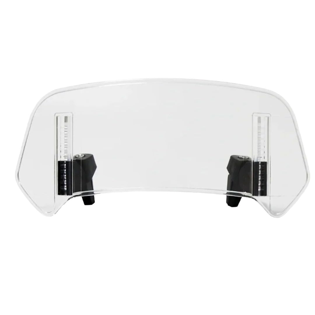 Universal Small Visor Extender for Motorcycle Windshield – Adjustable Spoiler Deflector Wind Deflector, Reduces Wind Noise, Easy Installation (Clear)