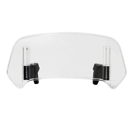 Universal Small Visor Extender for Motorcycle Windshield – Adjustable Spoiler Deflector Wind Deflector, Reduces Wind Noise, Easy Installation (Clear)