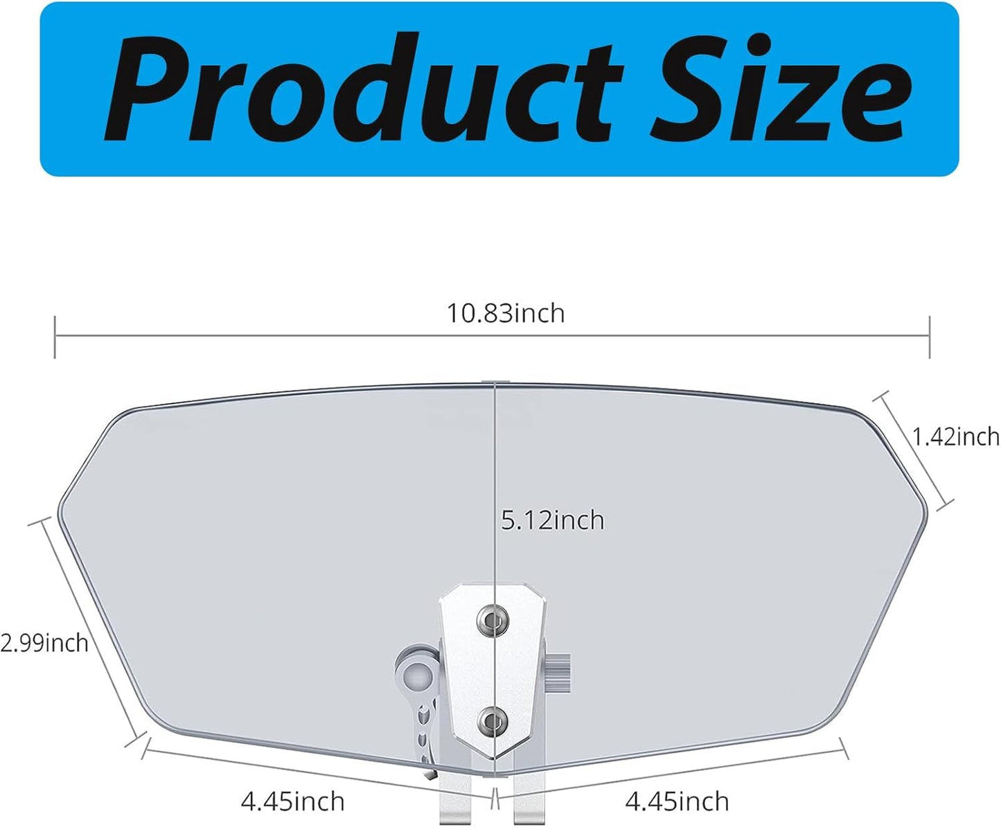 Motorcycle Extension Windshield, Wind Deflector Visor Extender Bike Headlight Visor (Smoke)