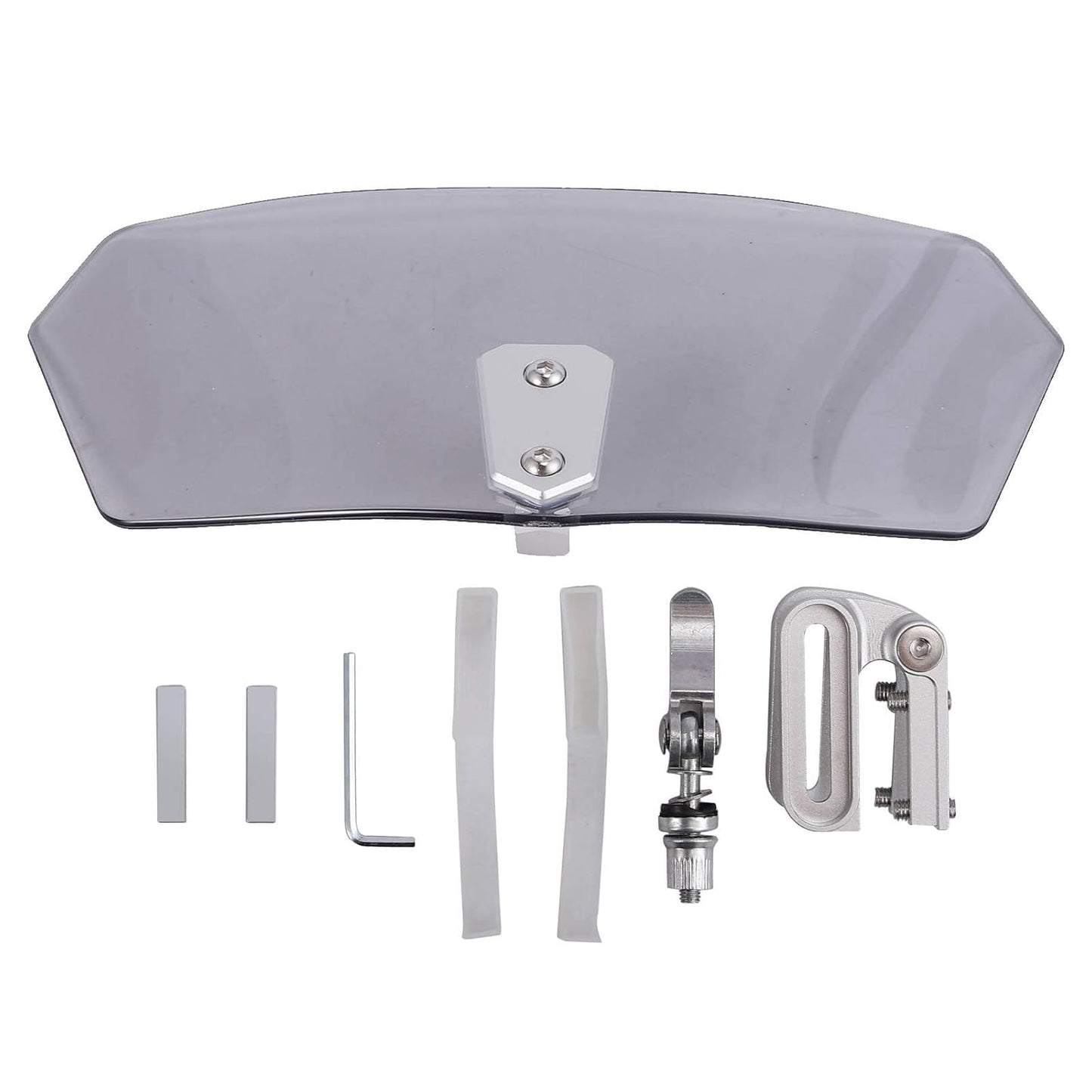 Motorcycle Extension Windshield, Wind Deflector Visor Extender Bike Headlight Visor (Smoke)