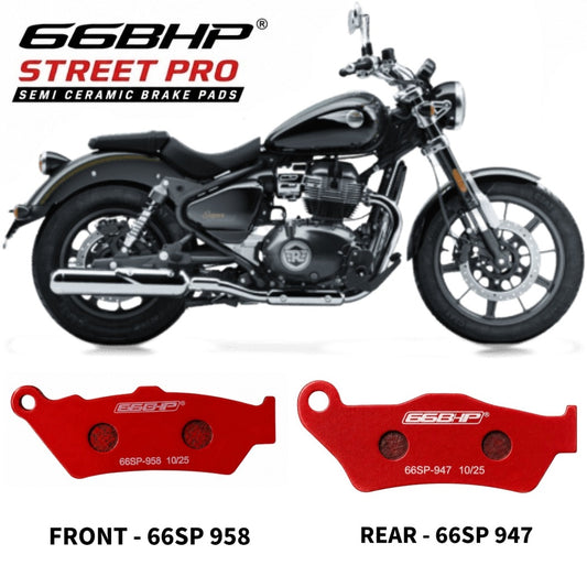 66BHP Semi-Ceramic Brake Pads for Royal Enfield Super Meteor 650